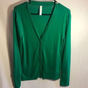 Teal Button Up Cardigan